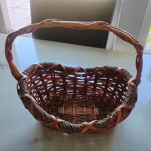 Handcrafted Woven Basket with Handle